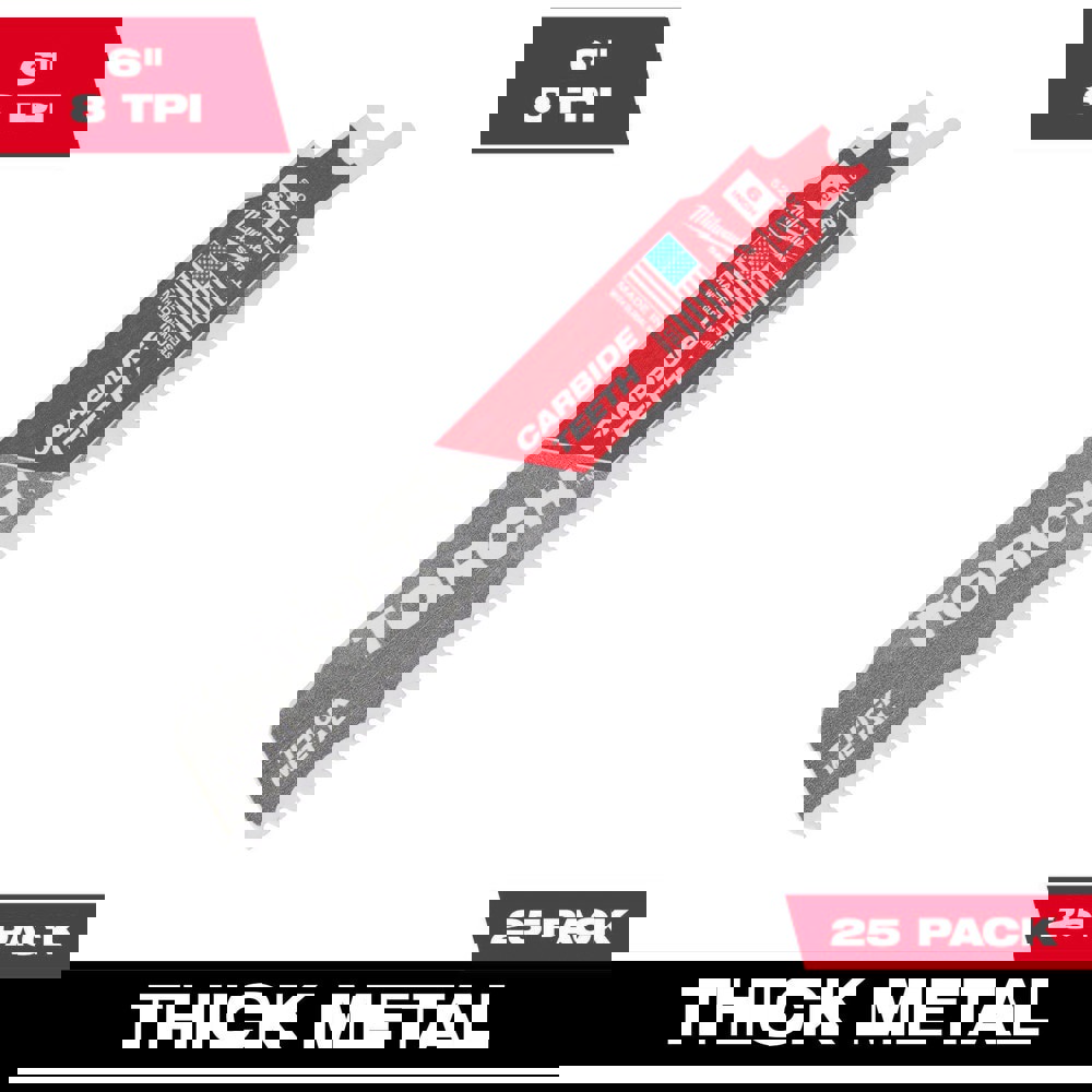 Reciprocating Saw Blades; Blade Length (Inch): 6 ; Blade Width (Inch): 1 ; Teeth Per Inch: 7 ; Blade Thickness (Decimal Inch): 0.0500 ; Pitch Pattern: Constant